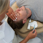 "Image of a dermaplaning treatment, highlighting smooth, exfoliated skin. The procedure gently removes dead skin cells and fine hair, leaving the complexion soft, radiant, and rejuvenated."

