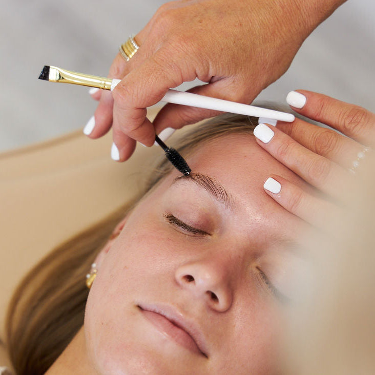 "Image of a Brow Experience Package, featuring expertly shaped and tinted brows. The treatment includes precise brow sculpting, tinting, and styling for a defined, polished, and personalized look."

